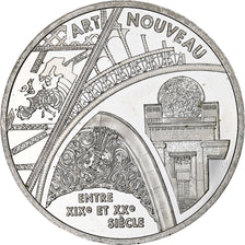 France, 6.55957 Francs, Art Nouveau, 2000, Monnaie de Paris, BE, Silver