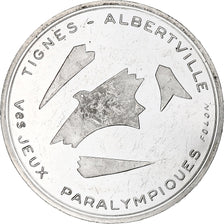France, 100 Francs, Albertville paralympiques, 1992, Monnaie de Paris, BE