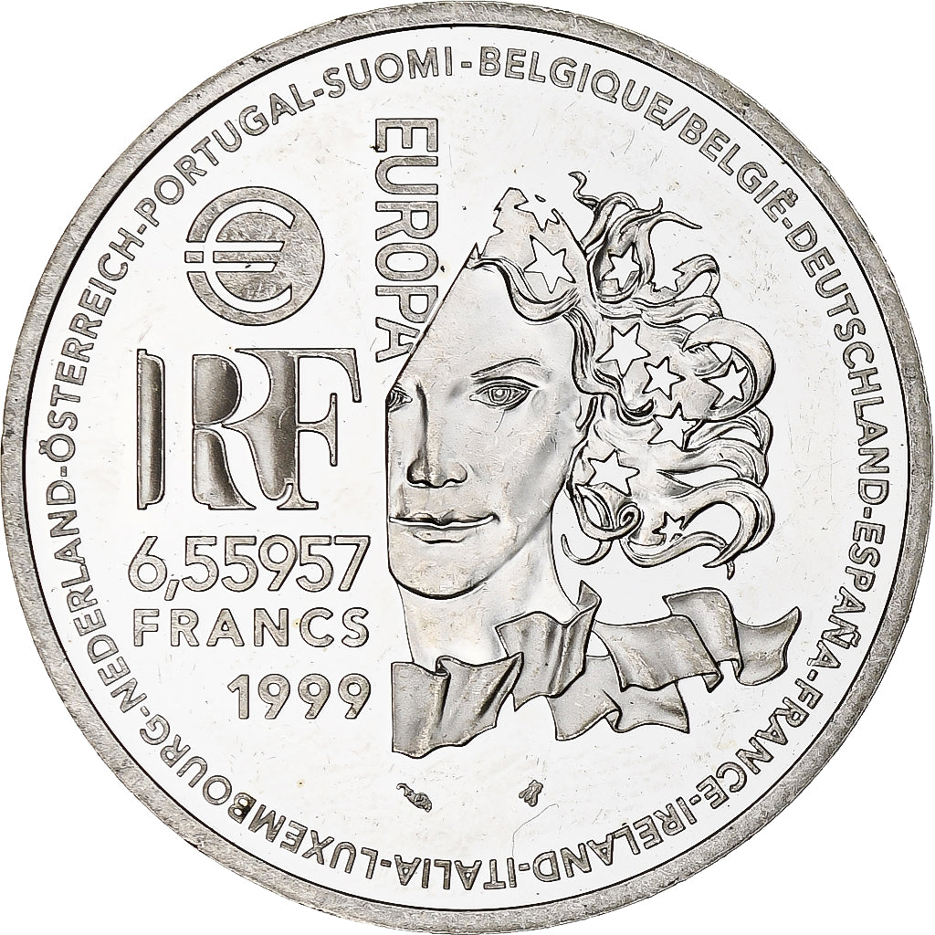 France, 6.55957 Francs, Art gothique, 1999, Monnaie de Paris, BE, Silver