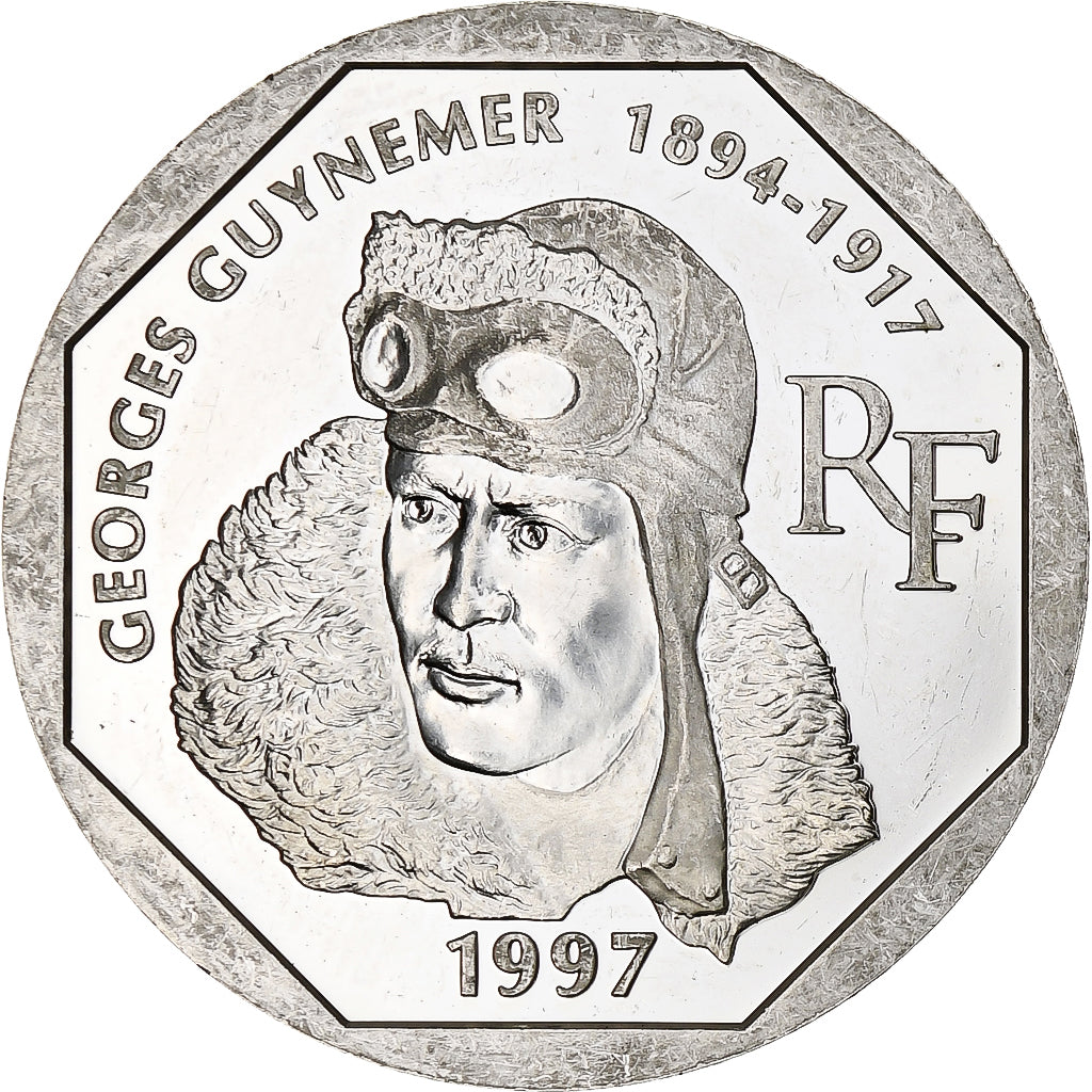 Francia, 100 Francs, Georges Guynemer, 1997, Monnaie de Paris, BE, Argento, SPL