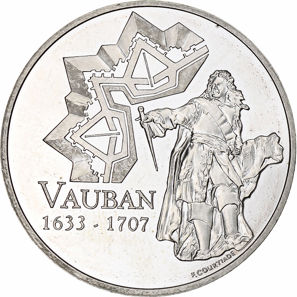 France, 1 1/2 Euro, Vauban, 2007, Monnaie de Paris, BE, MS(60-62), Silver