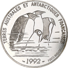 France, 100 Francs, Jules Dumont d'Urville, 1992, Monnaie de Paris, BE, Silver