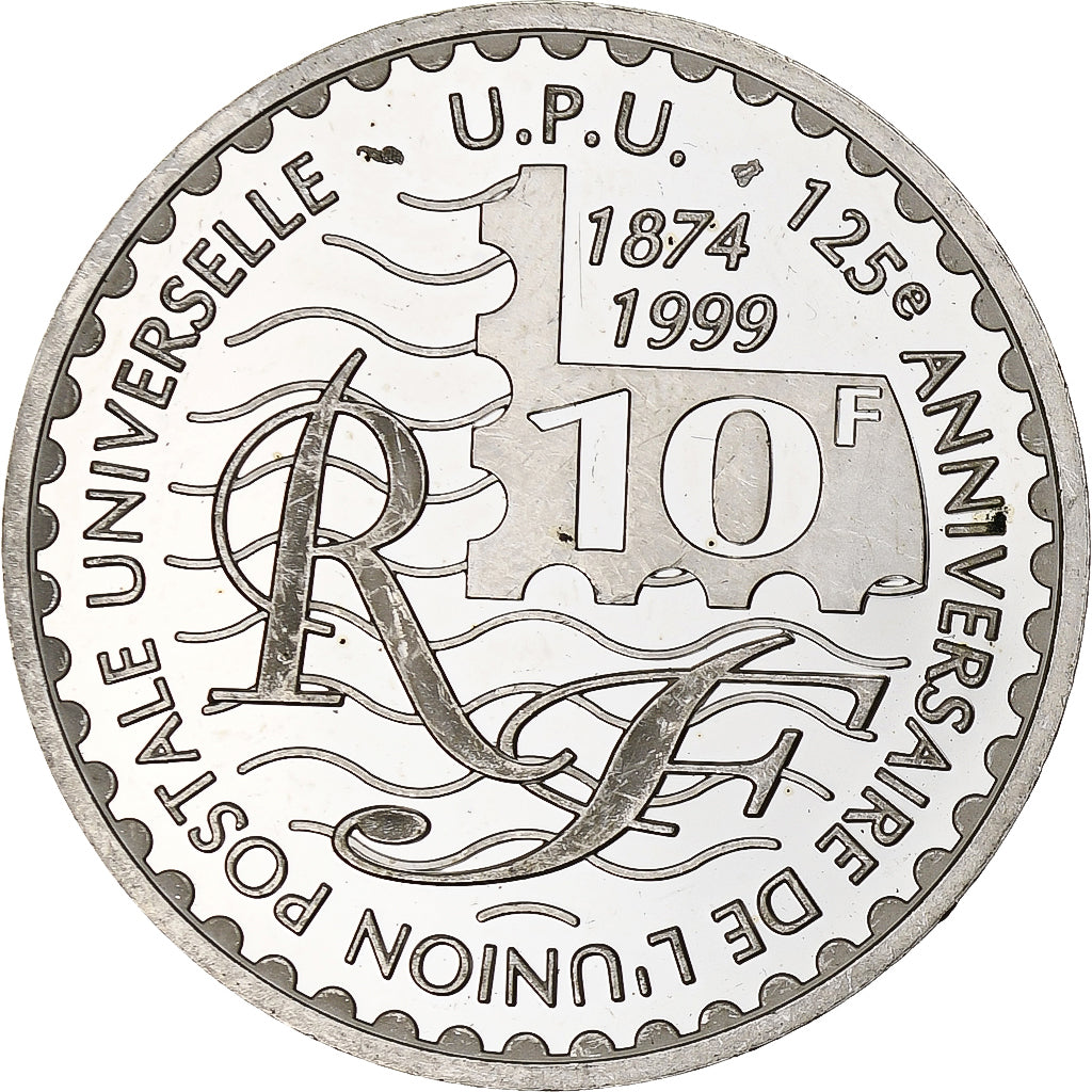 France, 10 Francs, Union Postale Universelle, 1999, Monnaie de Paris, BE
