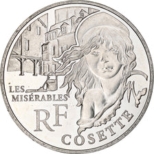 France, 10 Euro, Cosette, 2011, Monnaie de Paris, BE, MS(60-62), Silver, KM:1827