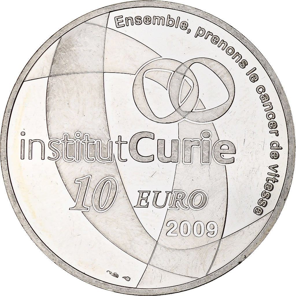 Francia, 10 Euro, Institut Curie, 2009, Monnaie de Paris, BE, SPL, Argento