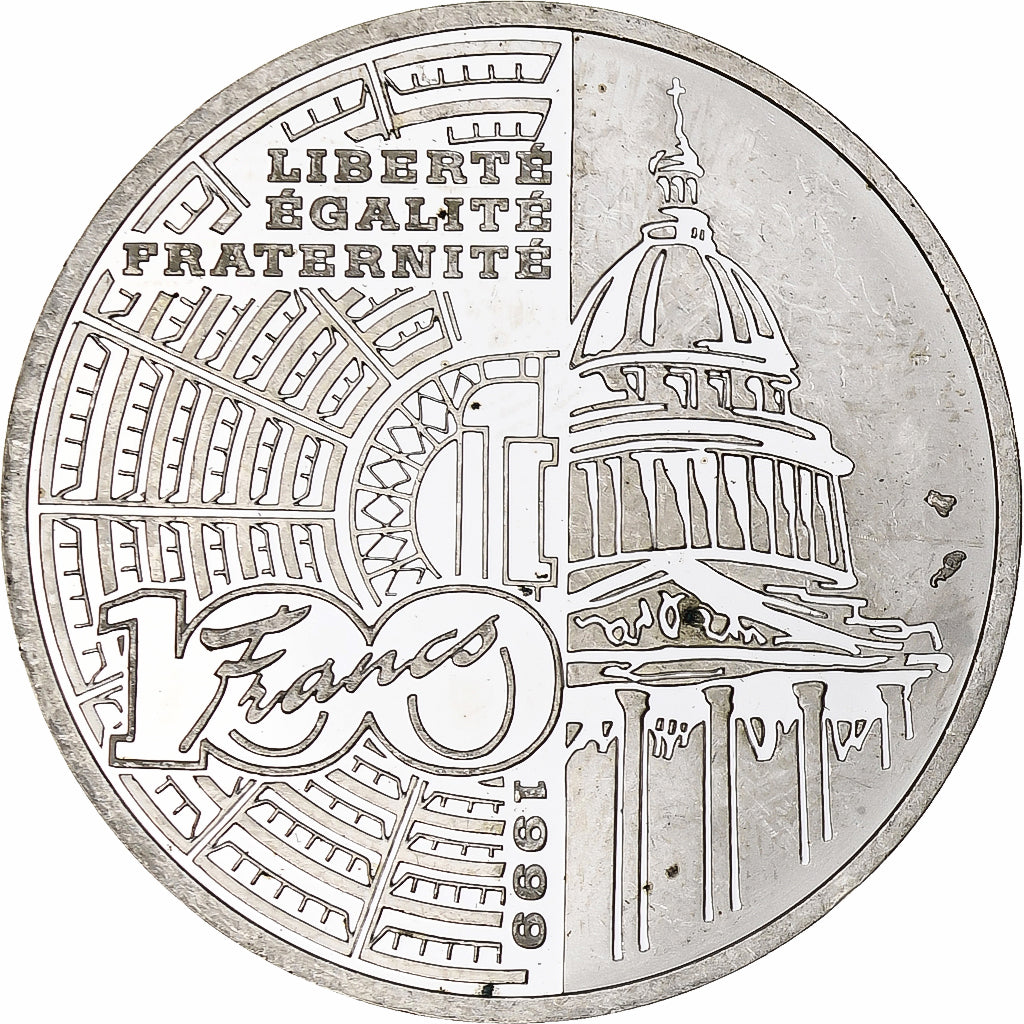 Frankrijk, 100 Francs, Jean Jaurès, 1999, Monnaie de Paris, BE, Zilver, PR+