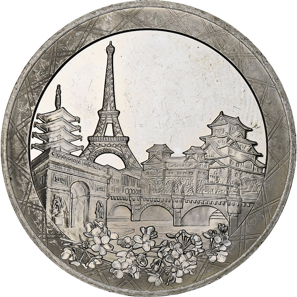 Francia, 1 1/2 Euro, Paris-Tokyo, 2008, Monnaie de Paris, BE, EBC+, Plata