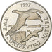 Falkland Eilanden, Elizabeth II, 50 Pence, WWF, Albatros, 1997, Proof, Zilver