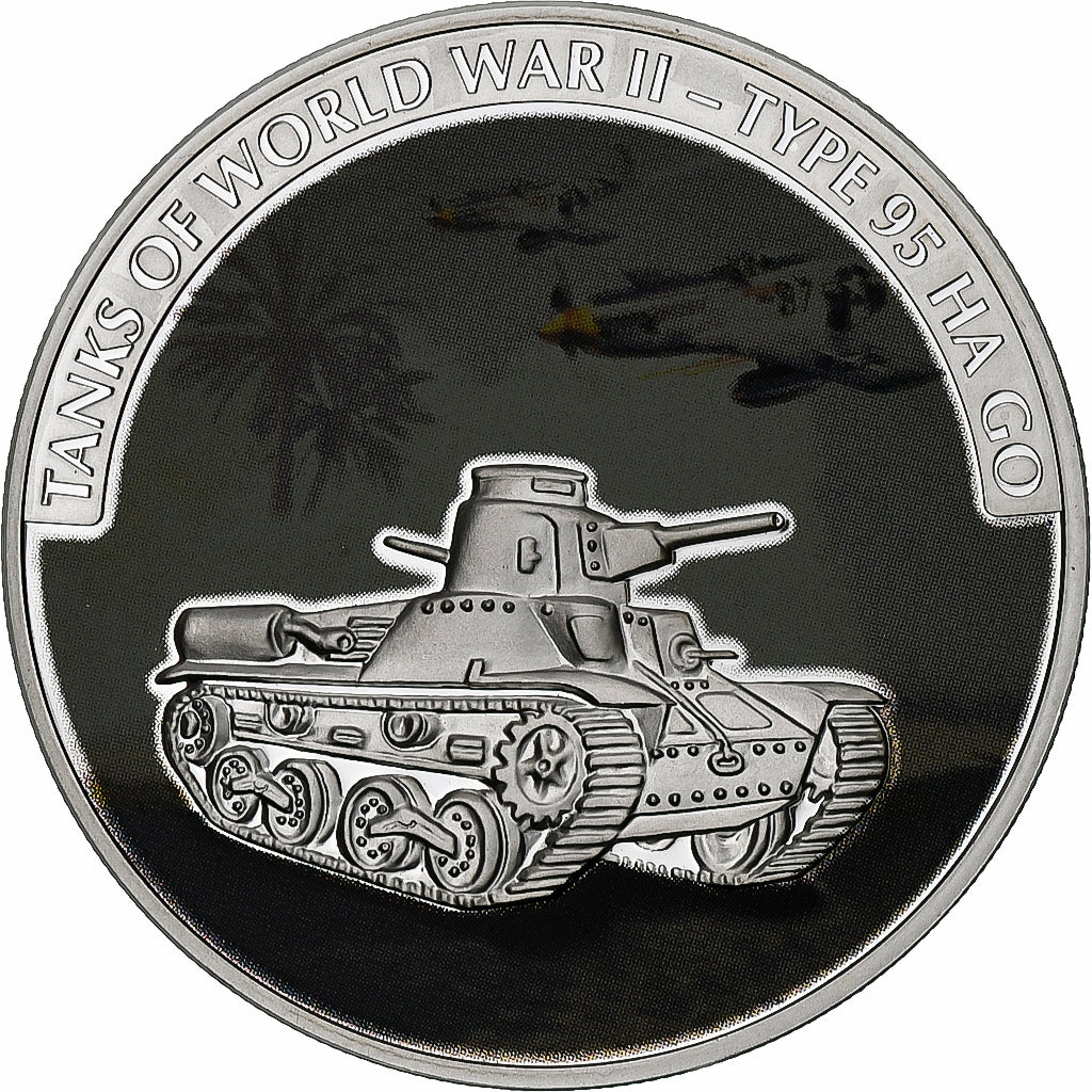 Libéria, 5 Dollars, Tanks of WWII, Type 95 HA GO, 2008, Proof, Colorized