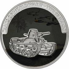 Libéria, 5 Dollars, Tanks of WWII, Type 95 HA GO, 2008, Proof, Colorized