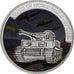 Liberia, 5 Dollars, Tanks of WWII, Tiger IV, 2008, Proof, Colorized, Silver
