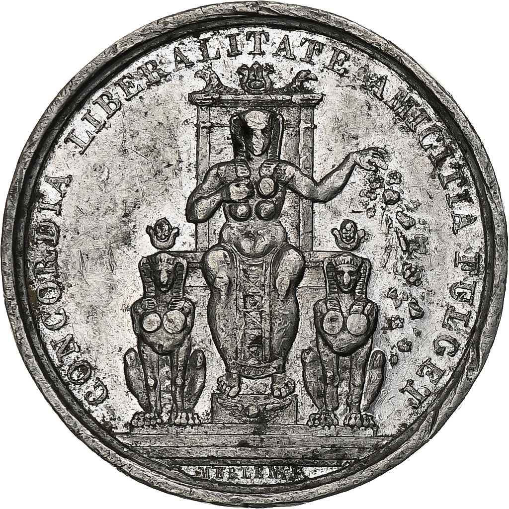 Francia, ficha, Franc-Maçonnerie, Isis, 1808, BB, Zinco, Labouret:263
