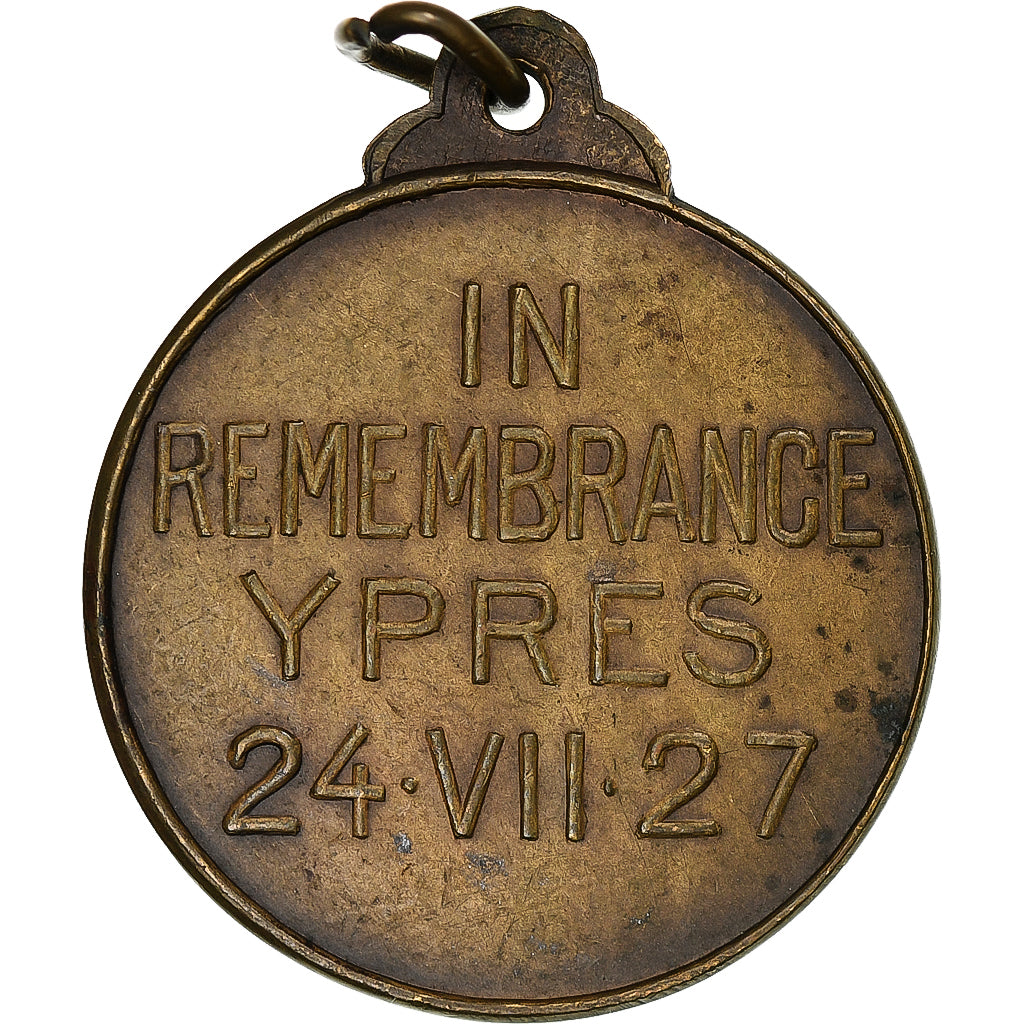 Belgium, Medal, Menin Gate Ypres, 1927, AU(50-53), Brass
