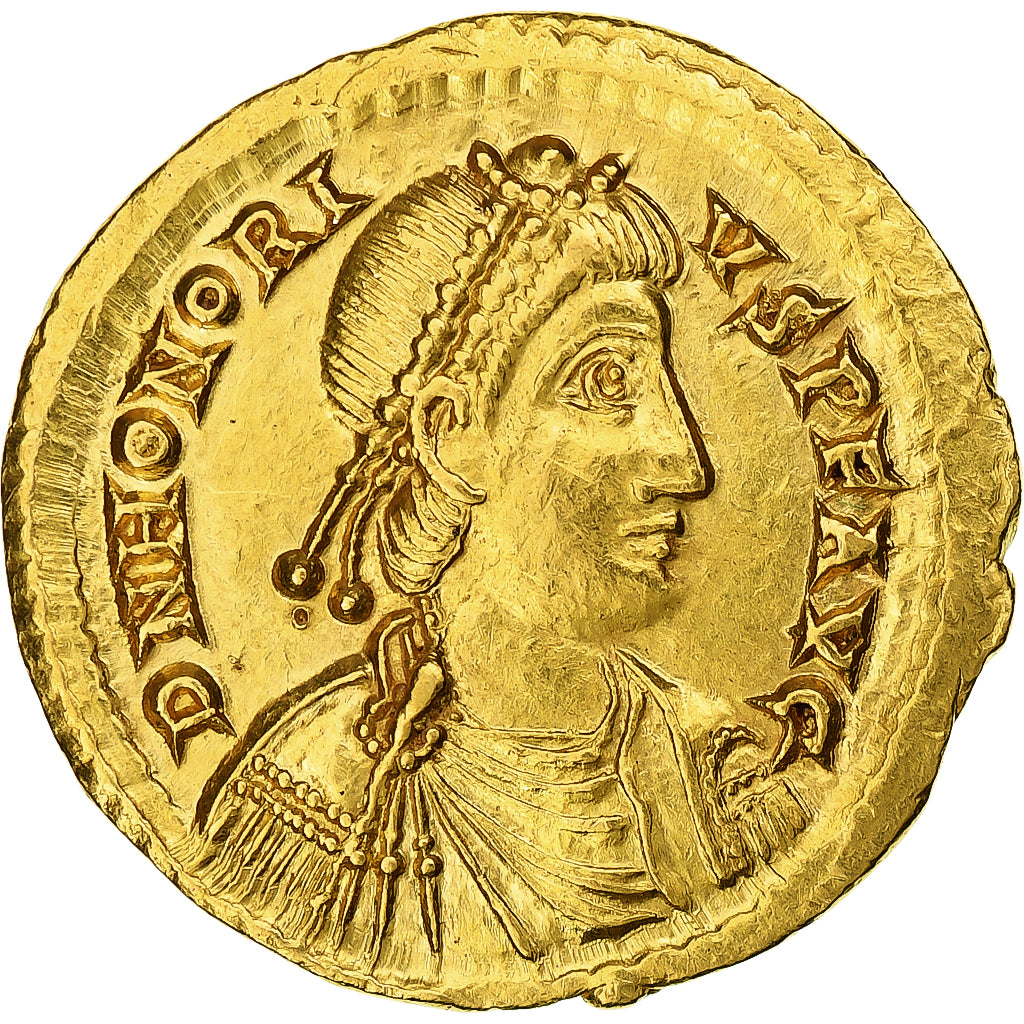 Honorius, Solidus, 402-406, Ravenna, Goud, PR+, RIC:1287