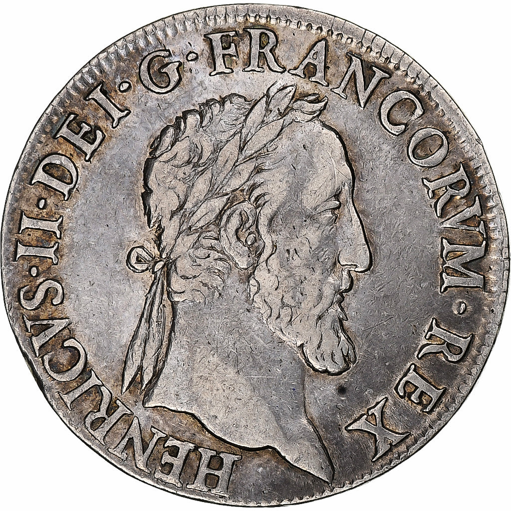 France, Henri II, Teston à la tête laurée, 1554, Paris, Argent, TTB