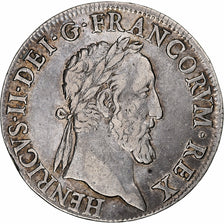 France, Henri II, Teston à la tête laurée, 1554, Paris, Argent, TTB