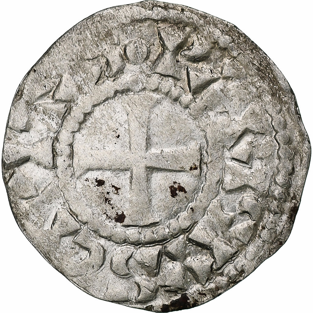 France, Robert II, Obol, ca. 1030, Paris, Silver, VF(30-35), Duplessy:5