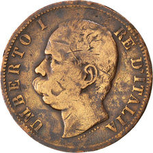Coin, Italy, Umberto I, 10 Centesimi, 1893, Birmingham, VF(20-25), Copper