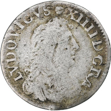 France, Louis XIV, 4 Sols des Traitants, 1677, Vimy, Argent, TB+, Gadoury:103
