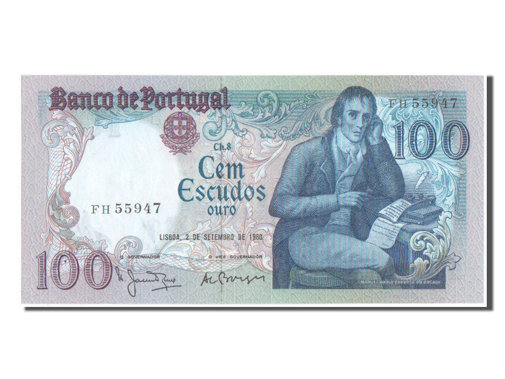 Portugal, 100 Escudos, 1980, KM #178a, UNC(63), FH55947