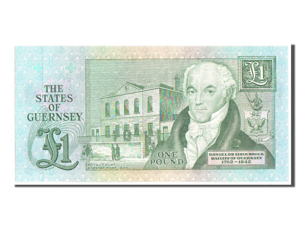Guernsey, 1 Pound, KM #48a, UNC(63), B753765
