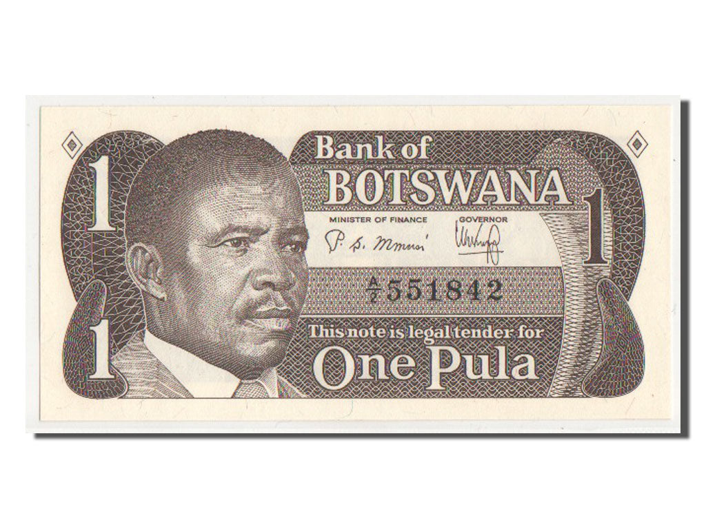 Botswana, 1 Pula, KM #6a, UNC(65-70), A/2551842