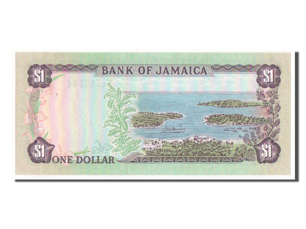 Jamaica, 1 Dollar, KM #64a, UNC(63), EX540944