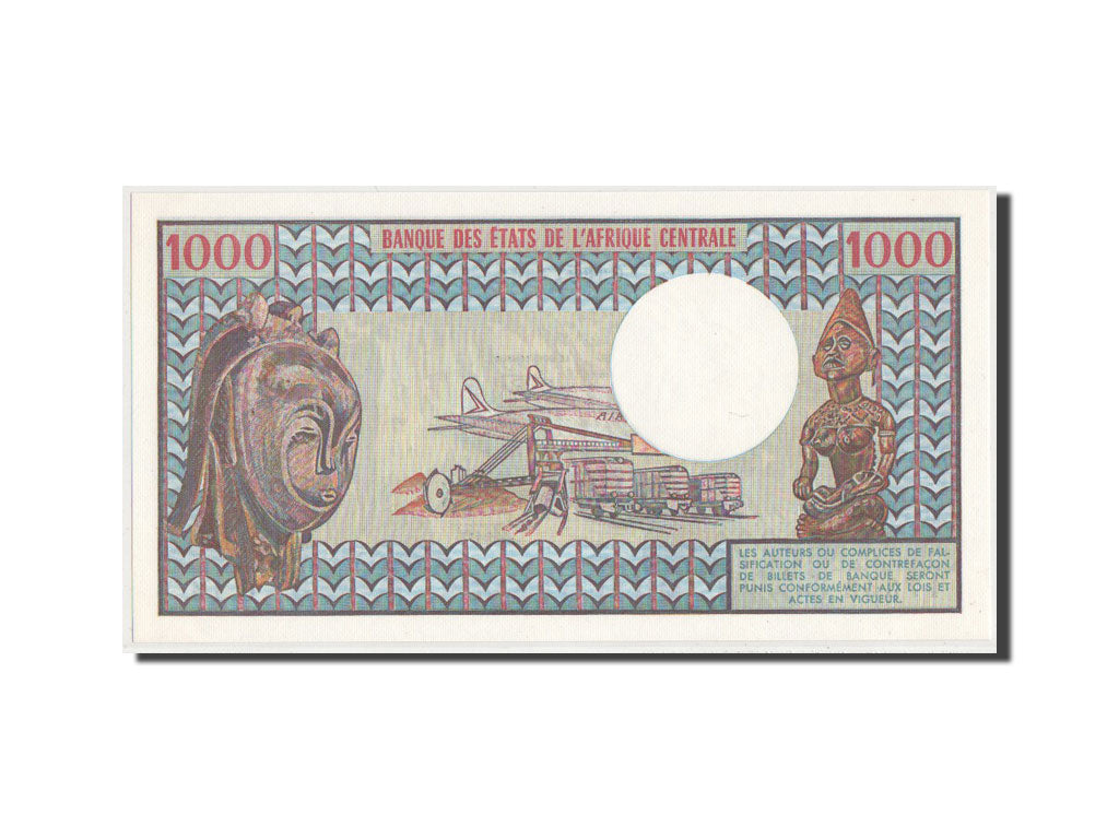 Chad, 1000 Francs, 1980, KM #7, UNC(63), O.14