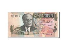 Biljet, Tunisië, 1/2 Dinar, 1973, SPL+