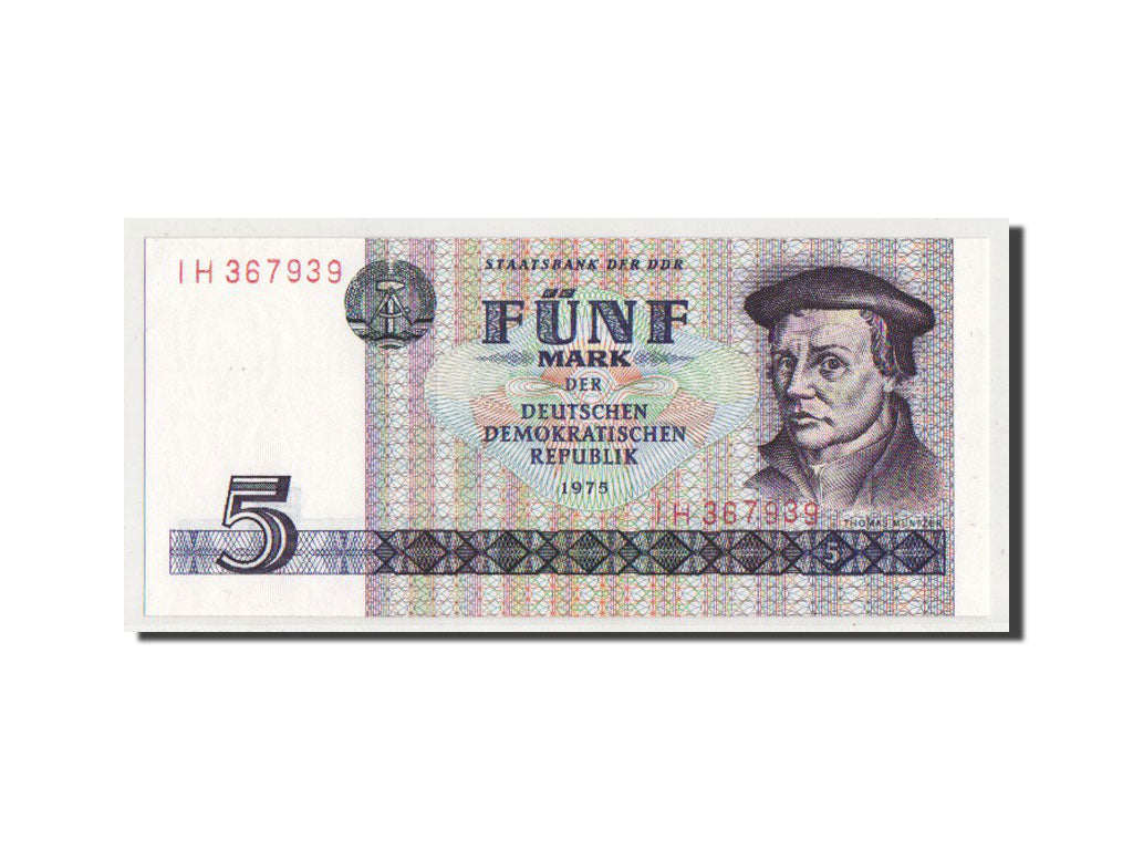 Banknote, Germany - Democratic Republic, 5 Mark, 1975, UNC(63)