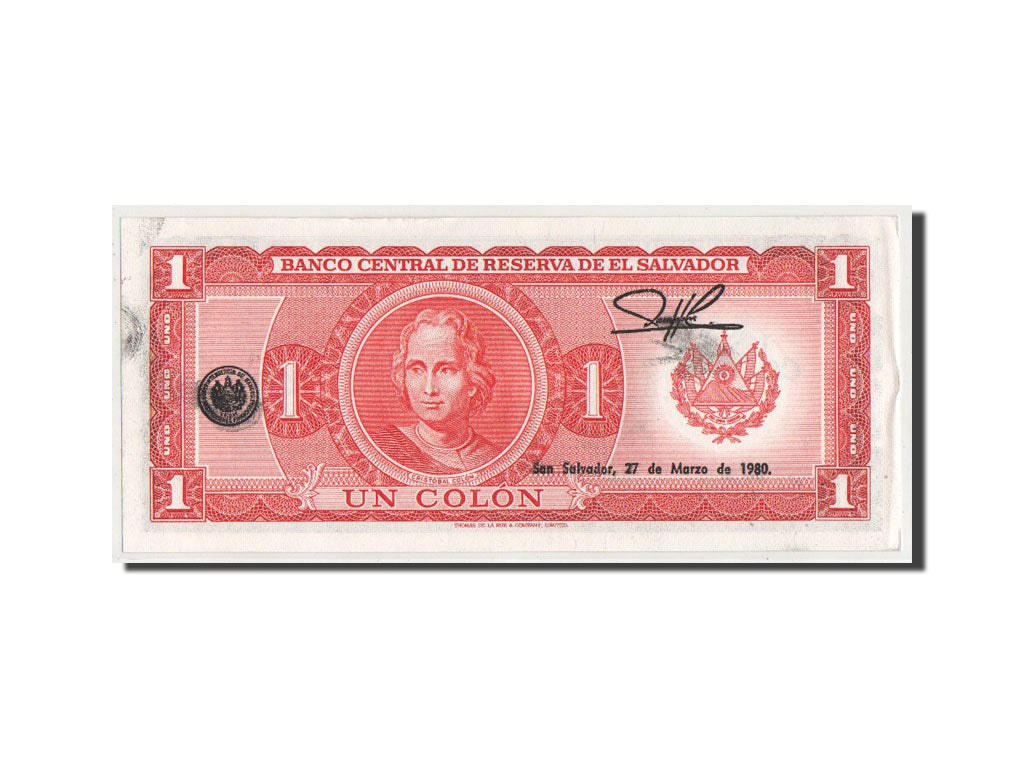 Billet, El Salvador, 1 Colon, 1977, SPL