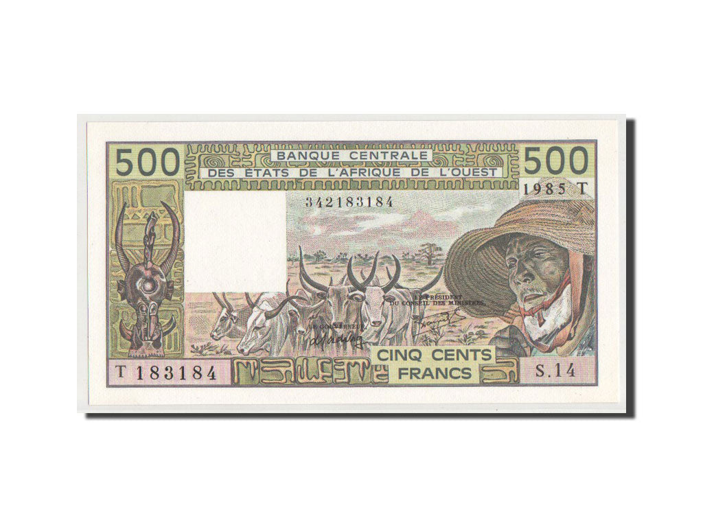West African States, 500 Francs, 1985, KM #106Ai, UNC(64)
