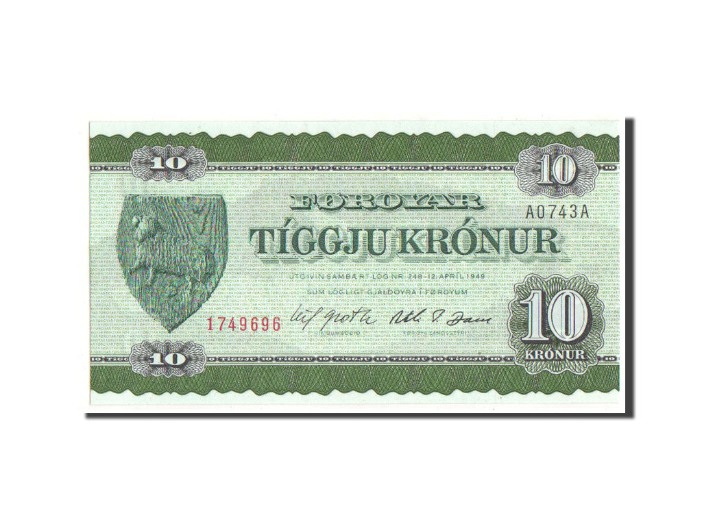 Iles Féroé, 10 Kronur type 1978-86, Pick 16a