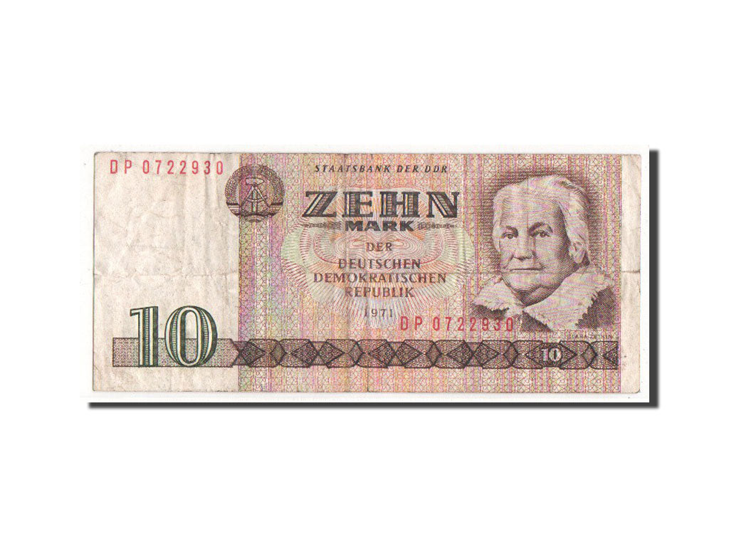 Germany - Democratic Republic, 10 Mark, 1971, KM #28b, VF(20-25), DP0722930