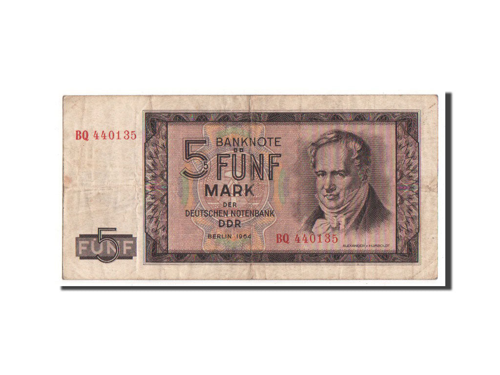 Banknote, Germany - Democratic Republic, 5 Mark, 1964, VF(30-35)