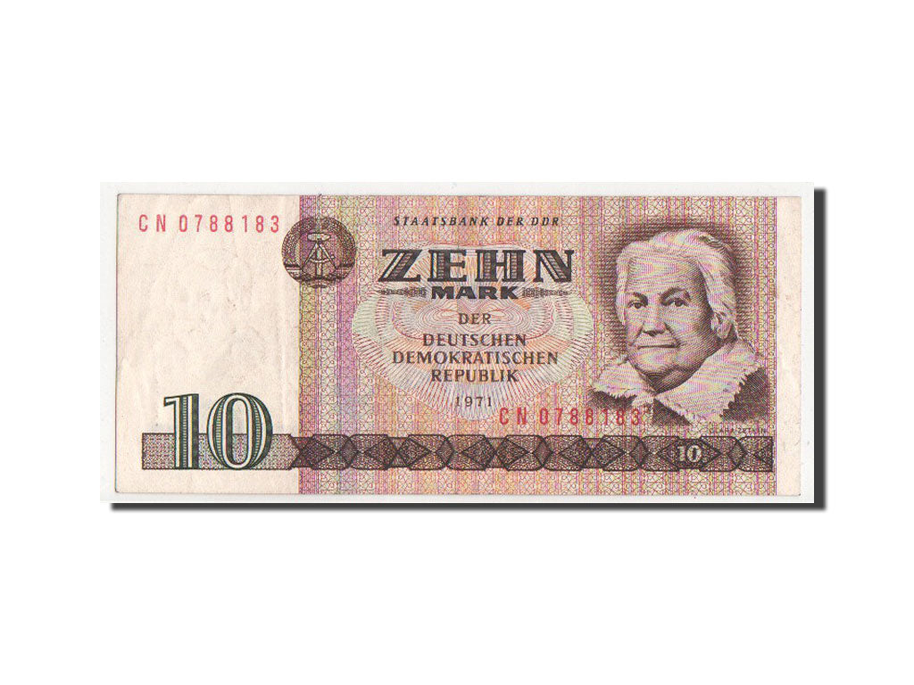 Billete, 10 Mark, 1971, República Democrática Alemana, MBC