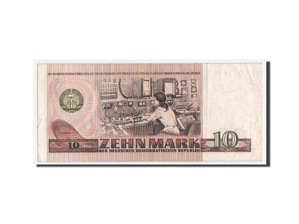 Billete, 10 Mark, 1971, República Democrática Alemana, MBC