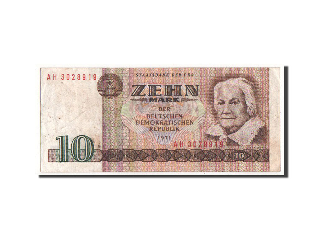 Germany - Democratic Republic, 10 Mark, 1971, KM #28b, VF(30-35), AH3028919