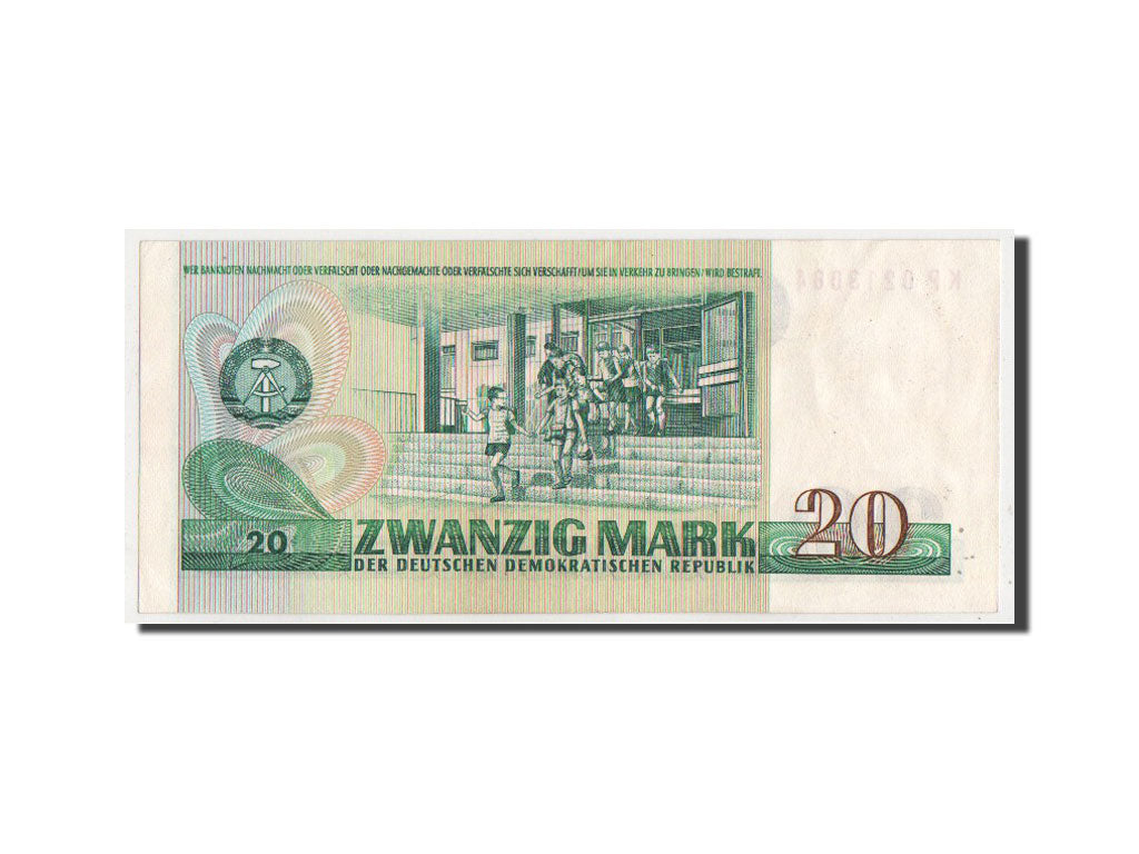 Billete, 20 Mark, 1975, República Democrática Alemana, MBC+