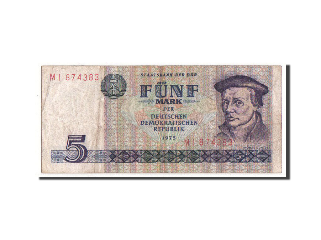 Germany - Democratic Republic, 5 Mark, 1975, KM #27a, EF(40-45), MI874383