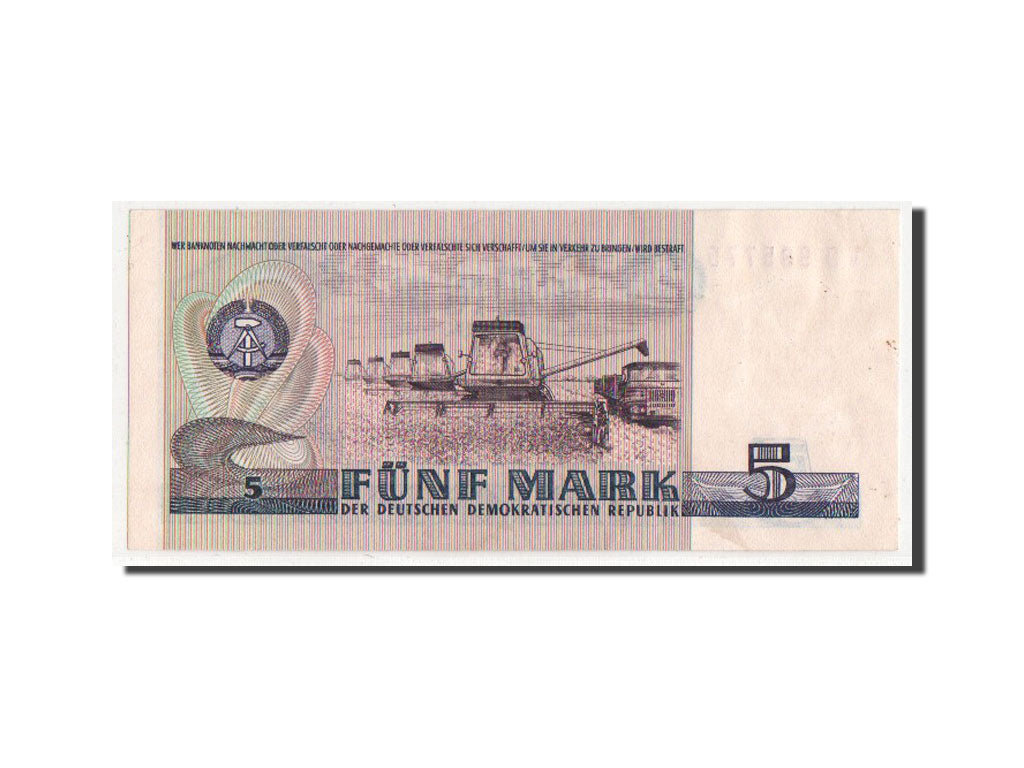 Billete, 5 Mark, 1975, República Democrática Alemana, EBC