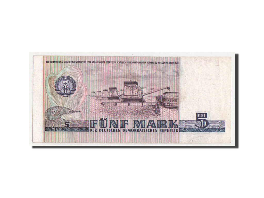 Billete, 5 Mark, 1975, República Democrática Alemana, EBC
