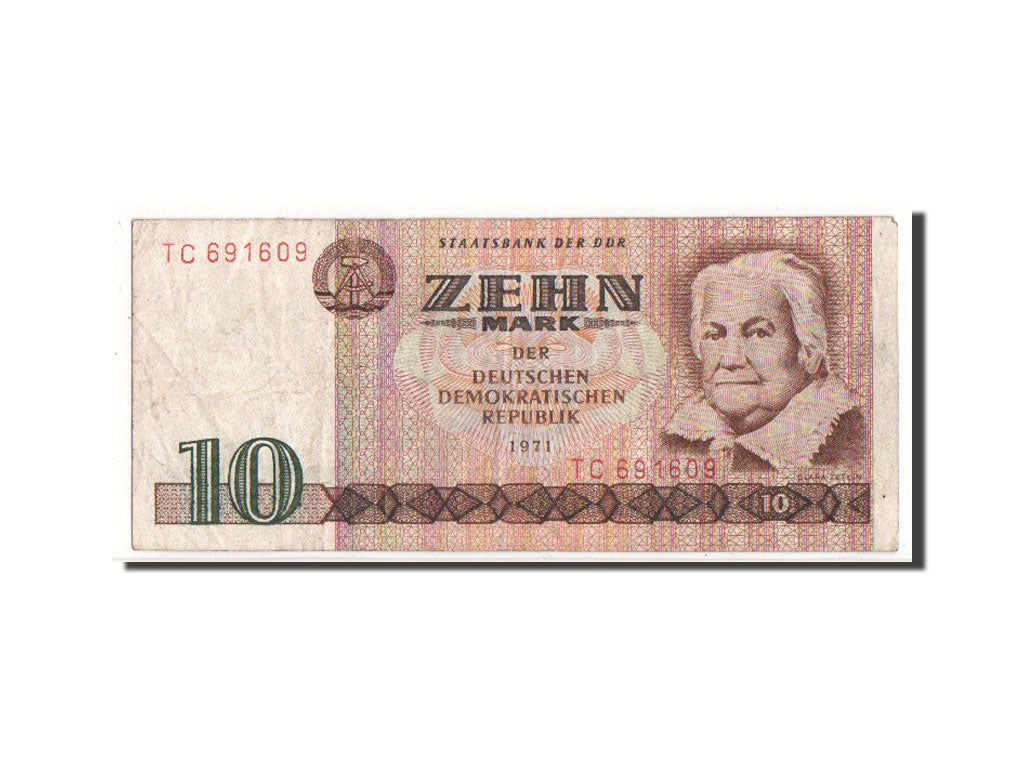 Biljet, Duitse Democratische Republiek, 10 Mark, 1971, TTB