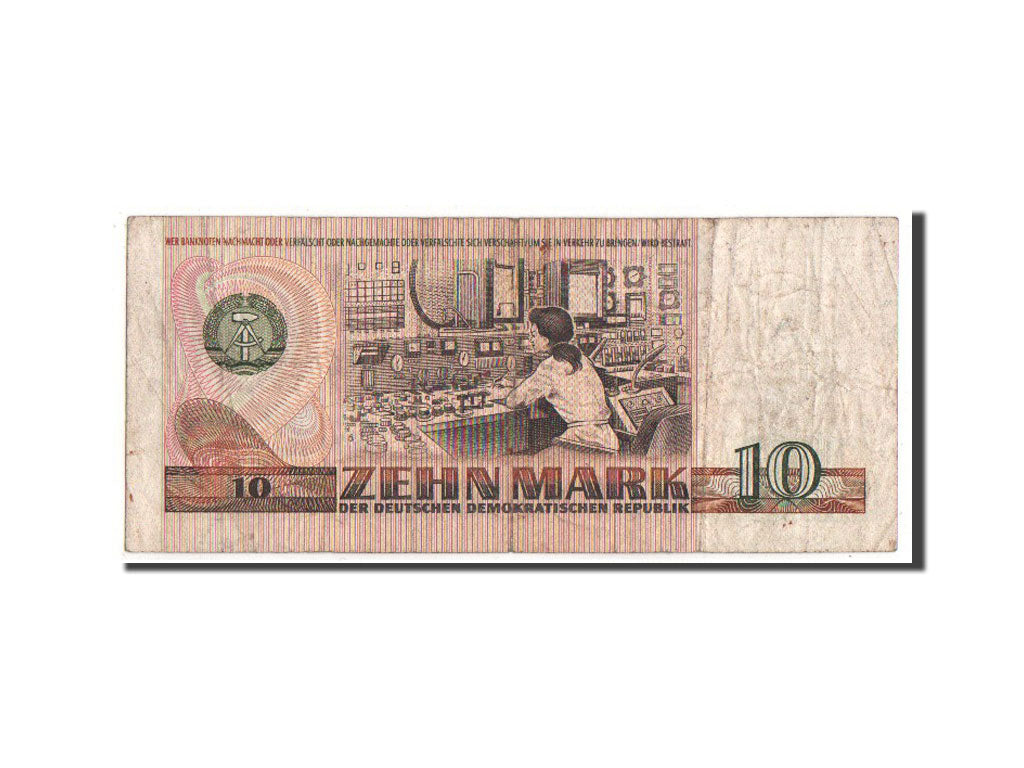 Billete, 10 Mark, 1971, República Democrática Alemana, BC