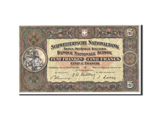 Banknote, Switzerland, 5 Franken, 1951, AU(50-53)