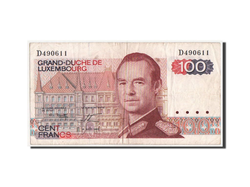 Luxembourg, 100 Francs, 1980, KM #57a, VF(30-35), D490611