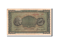 Greece, 100,000 Drachmai, 1944, KM #125b, VF(20-25), 873663EE