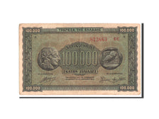 Greece, 100,000 Drachmai, 1944, KM #125b, VF(20-25), 873663EE
