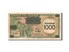Banknote, Greece, 1000 Drachmai on 100 Drachmai, 1939, VF(30-35)