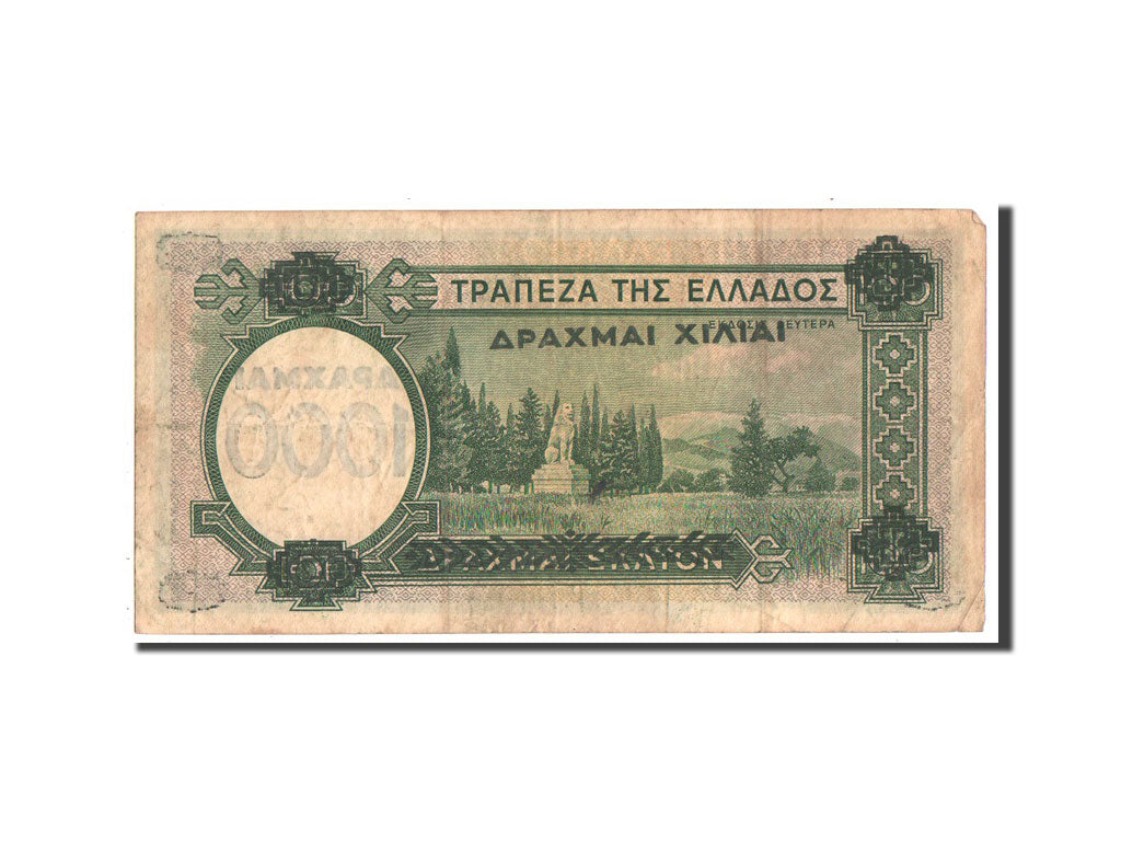 Banknote, Greece, 1000 Drachmai on 100 Drachmai, 1939, VF(30-35)